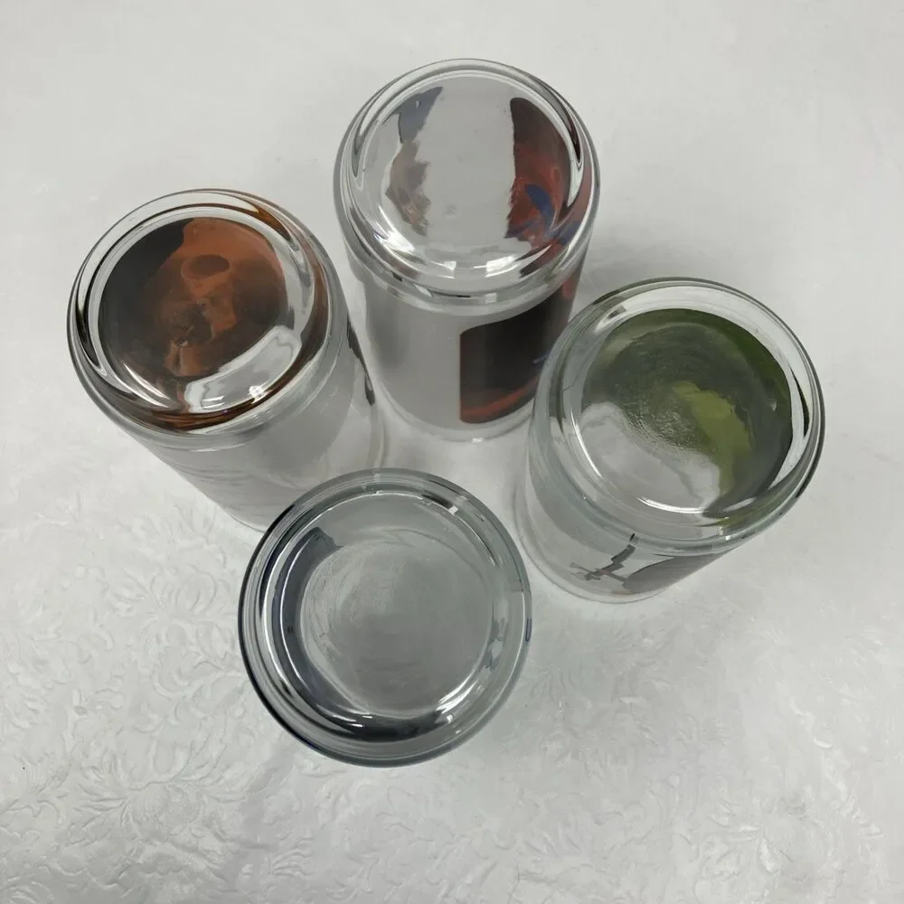 Complete Set4 STAR TREK Character Frosted Glasses 16oz Kirk Spock Uhura Nero ‘08